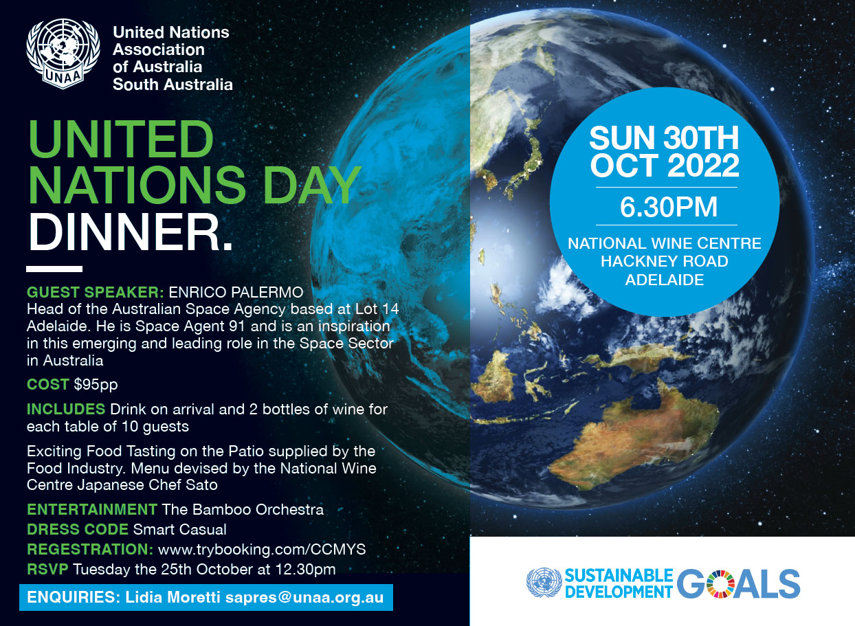 United Nations Day Dinner Event 2022 Flyer